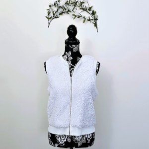 Aerie White Sherpa Vest NWT